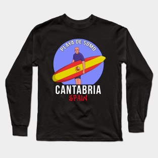 Somo Beach Cantabria Spain Long Sleeve T-Shirt